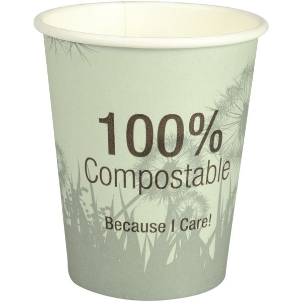 Abena Cups, Hot, 100% Compostable, 8 Ounce, Single-Wall 1000005748